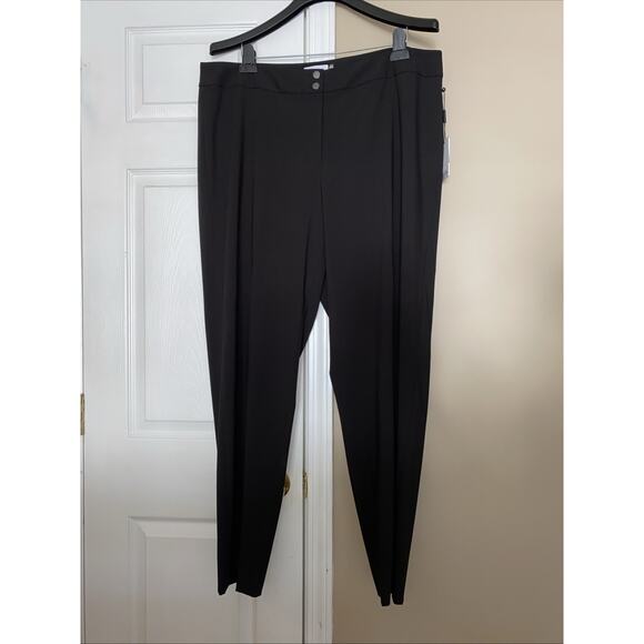 Calvin Klein Black Traditional Straight Leg Dress Pants Plus Size 18W - Picture 1 of 8